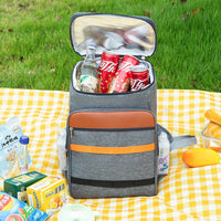 Large Capacity Insulated Picnic Backpack, Waterproof Oxford Cloth Cooler Bag for Outdoor Activities