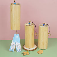 Japanese Style Bamboo Wind Chime with Chord Tones for Outdoor Patio Decor