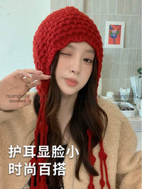 Crochet Hollow Knit Beanie for Women, Breathable Thin Headwear for Travel & Vacation