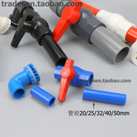 Aquarium Water Drain Valve Kit with Ball Valve for Fish Tank Bottom Filter