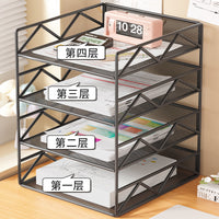 Desktop File Organizer Rack for A4 Paper Documents and Books