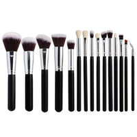 15-Piece Professional Makeup Brush Set for Eyeshadow and Face