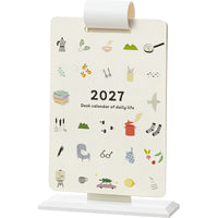 2027 Desktop Calendar with Planner and Memo Pad, Stylish Design for Students and Office