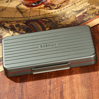 SUSHUN Portable Ultra-Thin Cigar Humidor Travel Case with Drawer