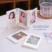 Mini Instant Photo Frame with Stand - Cute Cartoon Desktop Display for 3-inch Photos