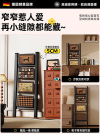 German-Style Portable Folding Ladder for Home Use, Vintage Decorative Step Stool