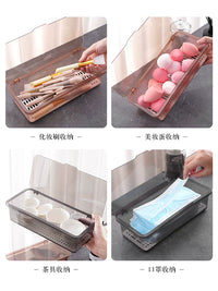 Stackable Dustproof Tea Set Storage Box with Lid for Teacups, Teapots, and Tea Leaves