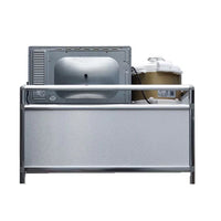 Thickened Stainless Steel Mini Cabinet for Balcony Kitchen Storage