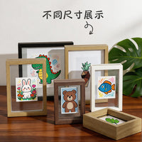 Double-Sided Transparent Glass Photo Frame for Pictures and Paper Cuttings