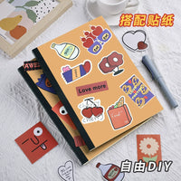 Dreamjin A5 Kraft Paper Notebook Set, Thickened Lined/Blank Pages, Vintage Style Journal for Writing & Sketching