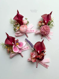 Artificial Calla Lily Boutonniere & Wrist Corsage for Weddings & Events
