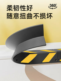 Rubber Corner Guard Wall Protector Strip for Garage Parking Lots and Pillars, Reflective Safety Bumper