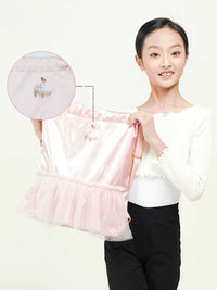 Girls' Dance Backpack Ballet Practice Bag with Drawstring Closure