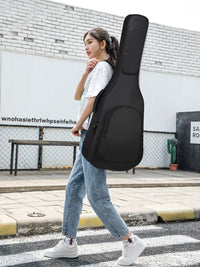 Acoustic Guitar Gig Bag for 34-41 Inch Guitars, Thickened Padded Backpack Case