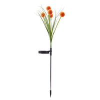 Solar LED Flocked Ball Garden Stake Lights for Balcony Yard Landscape Decoration