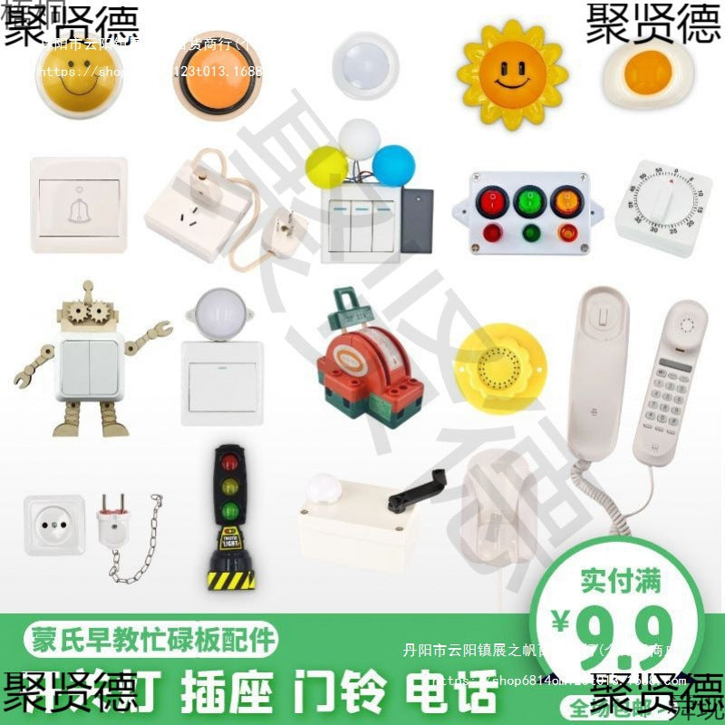 Montessori Busy Board DIY Accessories for Toddlers and Kids - Educational Sensory Play