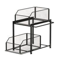 Under Sink Organizer, 2-Tier Pull-Out Cabinet Storage Rack for Kitchen, Bathroom, Countertop
