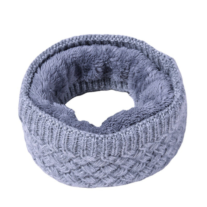 Unisex Winter Knit Neck Warmer - Thickened Fleece Lined Neck Gaiter for Cold Weather