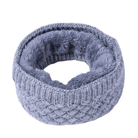 Unisex Winter Knit Neck Warmer - Thickened Fleece Lined Neck Gaiter for Cold Weather