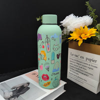 Cartoon Stainless Steel Insulated Water Bottle, Portable Large Capacity Outdoor Sports Flask