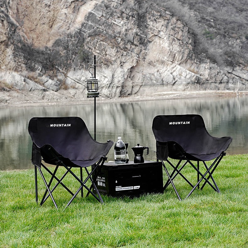Portable Folding Moon Chair Set for Outdoor Camping Fishing BBQ