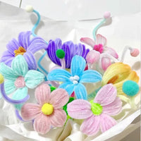 Macaron Pipe Cleaners for DIY Crafts, Dinosaur & Dragon Hatchling Art Supplies, Kindergarten Fuzzy Sticks