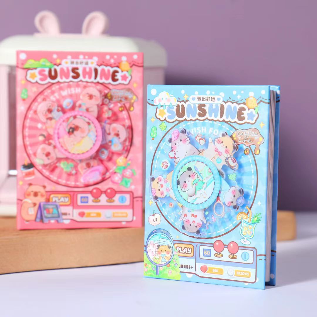 Mini Rotating Page Notebook for Students, Creative High-Value Pocket Journal, Small Memo Pad for Gifts and Rewards