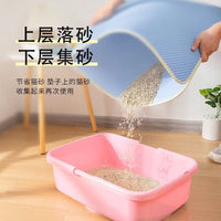 EVA Double Layer Cat Litter Mat Trapper, Waterproof and Anti-Splash Pad for Litter Boxes