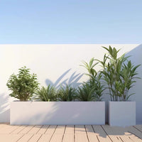 Stainless Steel Outdoor Planter Box with Partition Fence for Landscaping