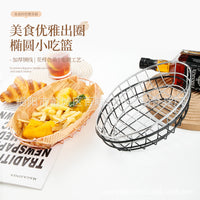 Creative Iron Art Snack Basket for Fries, Fried Chicken, and Bread
