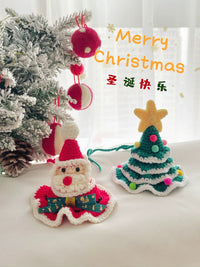 Pet Christmas Knitted Hat and Scarf Set for Cats and Dogs, Festive Costume Accessory