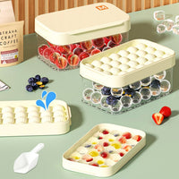 Spherical Ice Cube Mold with Lid and Storage Box, Large Capacity Ice Ball Maker for Home Kitchen