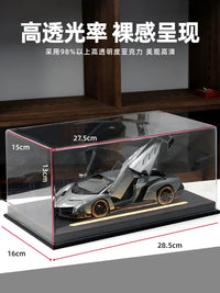 1:24 Alloy Car Model Display Case with LED Lights, Dustproof Storage Box for Simulation Car Models and Collectibles