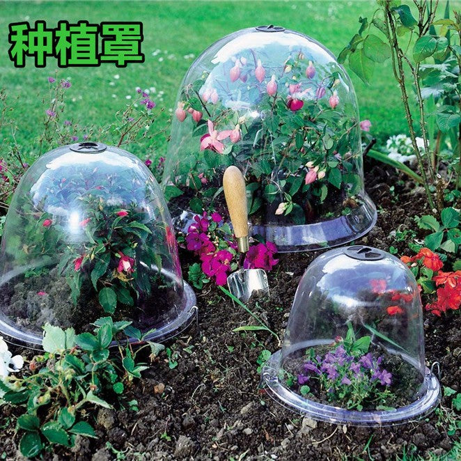 Mini Greenhouse Plant Cover with Fixing Pegs for Garden and Balcony, Moisturizing and Frost Protection