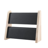 Premium Solid Wood Double-Layer Necklace Display Stand for Pendants and Jewelry
