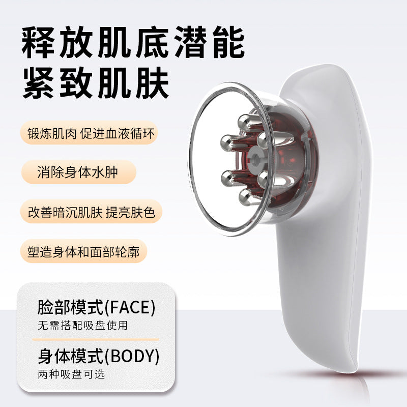 Red Light EMS Microcurrent Body Sculpting Massager for Face Lifting and Fat Reduction