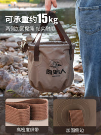 Portable 20L Collapsible Outdoor Water Bucket for Camping, Foot Bath, and Car Storage