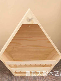 Wooden Hanging Birdhouse for Outdoor Garden and Patio, Dovecote Bird Nest Feeder