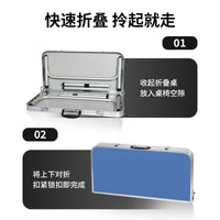 Portable Aluminum Folding Table for Outdoor Camping Picnic and Home Use with Optional Stools