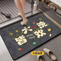 Diatomaceous Earth Bath Mat, Super Absorbent Quick Dry Non-Slip Floor Mat for Bathroom Entrance
