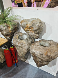 Simulated Stone Landscaping Resin Moss Stone, Artificial Plastic Fake Props, Large Fiberglass Ornaments for Decoration