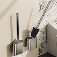 Suction Cup Wall-Mounted Silicone Toilet Brush for Bathroom Cleaning