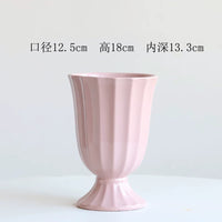Minimalist Ceramic Planter with Tray for Orchids and Indoor Plants