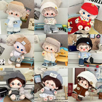 20cm Cotton Doll Clothes Set: Overalls, Skirts, and Outfits for Plush Dolls