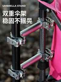 Outdoor Camping Cart Aluminum Alloy Umbrella Holder for Sunshade and Rain Protection