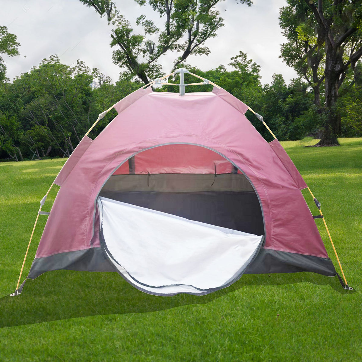 Automatic Pop-Up Camping Tent for 1-3 People, Single Layer Portable Outdoor Shelter