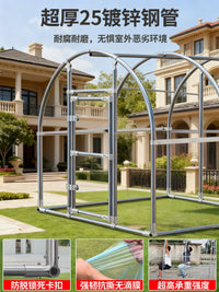 Transparent Arched Greenhouse for Home Garden, Rainproof Plant Warmth Tent with PO Film