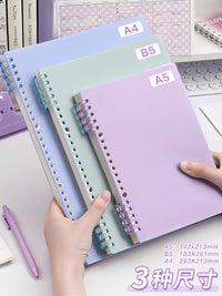 Deli B5/A5 Loose-Leaf Notebook Set for Students, Removable Cover, Study & Meeting Notes