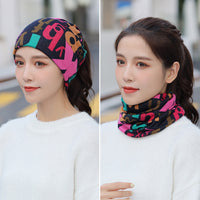 Unisex Fleece Lined Neck Warmer Beanie Scarf Set for Winter