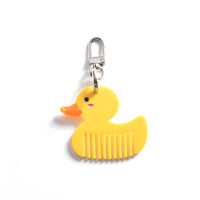Cartoon Cat Mini Comb Keychain Pendant Portable Hair Brush Charm
